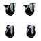 Service Caster 4'' Phenolic Wheel Swivel Top Plate Caster Set with 2 Posi Brakes 2 Rigid, 4PK SCC-20S414-PHS-PLB-2-R-2 - alternate 1